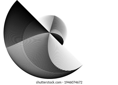 Abstrakte Halbtonlinien schwarz-weißer Hintergrund, geometrisches dynamisches Muster, moderne Vektordesign-Struktur für Karte, Deckel, Plakat, Banner, Flyer.