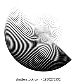 Abstract halftone lines black and white background, geometric dynamic pattern, vector modern design texture for card, banner, poster, cover, flyer.