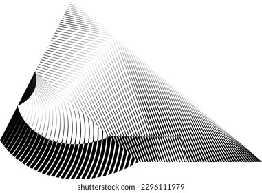 fondo negro y blanco, patrón dinámico geométrico creativo, elemento de diseño moderno vectorial