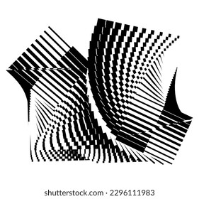 fondo negro y blanco, patrón dinámico geométrico creativo, textura de diseño moderno vectorial