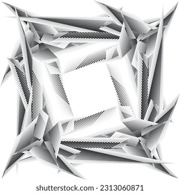 abstract halftone lines black and white background, creative geometric dynamic pattern, vector modern design element