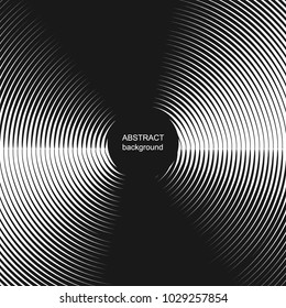 Abstract halftone lines circle background. Vector modern design creative geometric background.