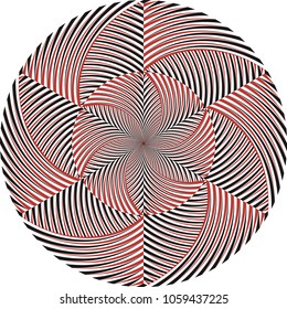 Abstract halftone lines circle background. Creative geometric pattern. Vector modern design texture.