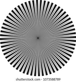 Abstract halftone lines circle background. Creative geometric pattern. Vector modern design black and white background.