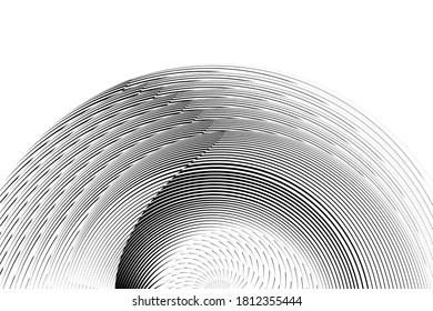 Abstract halftone lines circle background, geometric dynamic pattern, vector modern design texture for card, banner, cover, flyer, poster, decoration.