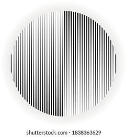 Resumen de fondo de círculo de líneas de medio tono. Patrón geométrico creativo. Diseño vectorial moderno de fondo blanco y negro.