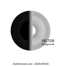 Resumen de fondo de círculo de líneas de medio tono, patrón geométrico, textura de diseño moderno vectorial.