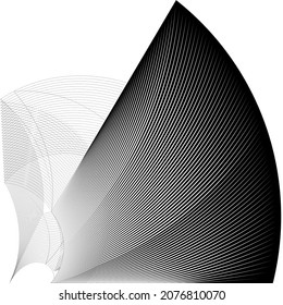 Abstract halftone lines circle background, geometric dynamic pattern, vector modern design texture.