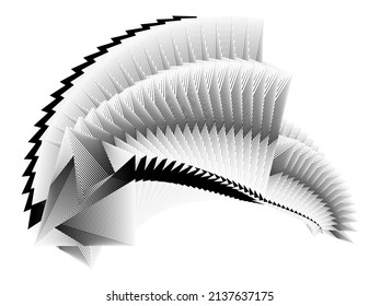 Resumen de fondo de círculo de líneas de medio tono, patrón dinámico geométrico, textura de diseño moderno vectorial.