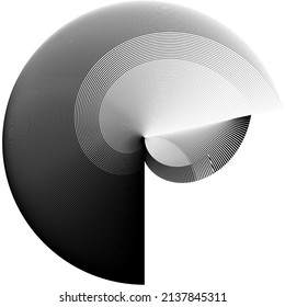 Resumen de líneas de medio tono de fondo de círculo, patrón dinámico geométrico, signo, símbolo, elemento de diseño vectorial moderno.