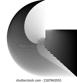 Abstract halftone lines circle background, minimal geometric dynamic pattern, vector modern design texture.