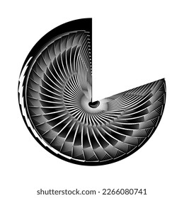 abstract halftone lines circle background, creative geometric dynamic pattern, vector modern design element