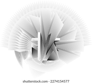 abstract halftone lines circle background, creative geometric dynamic pattern, vector modern design element