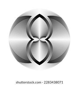 fondo de círculo de líneas de medio tono abstracto, patrón dinámico geométrico, elemento de diseño moderno vectorial
