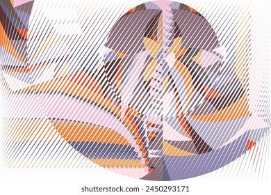 abstract halftone lines colorful background, creative geometric pattern, vector modern design texture