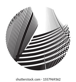 Abstract halftone lines creative background, trendy geometric dynamic pattern, vector modern design texture.