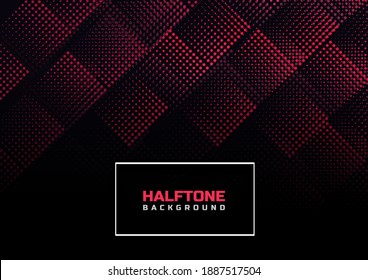 Abstract halftone lines diagonal red on black background. You can use for ad, poster, template, business presentation. Vector illustration