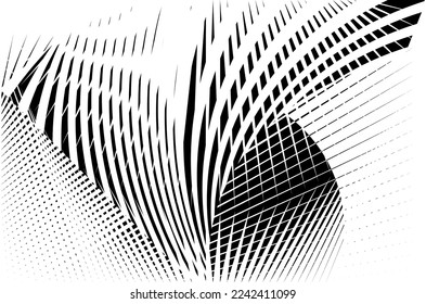fondo de puntos y líneas de medio tono abstracto, patrón dinámico geométrico creativo, textura de diseño moderno vectorial