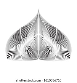 Abstract halftone lines floral background, geometric dynamic pattern, vector modern design texture.
