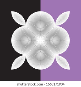 Abstrakte Halbtonlinien, floraler Hintergrund, kreatives geometrisches Muster, moderne Design-Struktur der Vektorillustration für Karte, Deckel, Plakat, Dekoration.