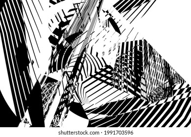 Abstract halftone lines grunge background, geometric dynamic pattern, vector modern design texture.