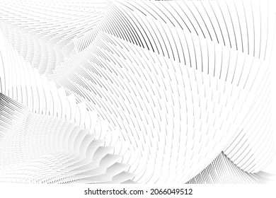 Abstrakte Halbtonlinien, heller Hintergrund, geometrisches dynamisches Muster, Vektordesign-Textur.