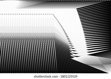 Abstract halftone lines metallic effect background, geometric dynamic pattern, vector modern design texture for card, cover, poster, decoration.