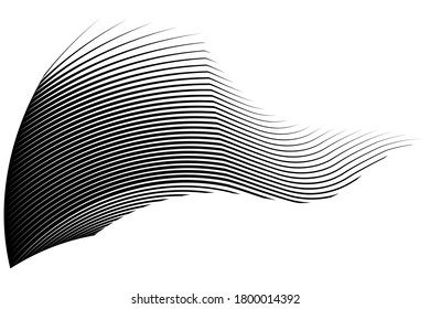 Resumen de líneas de medio tono fondo de onda, patrón dinámico geométrico, textura de diseño moderno vectorial para tarjeta, banner, volante, portada, afiche, decoración.