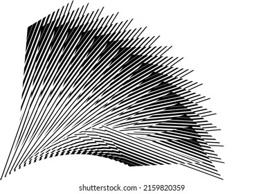 Abstract halftone lines wave background, geometric dynamic pattern, vector modern design texture..