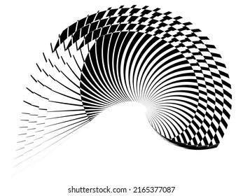 Abstract halftone lines waves background, creative geometric dynamic pattern, vector modern design texture.