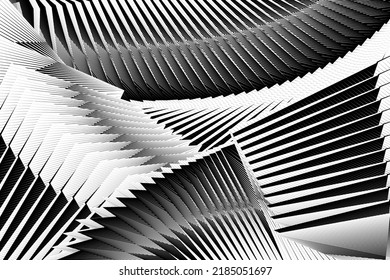 Abstract halftone lines waves background, geometric dynamic pattern, vector modern design texture.