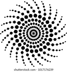 Abstract Halftone Logo Design Element. Vector illustration.