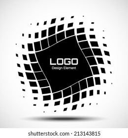 Abstract Halftone Logo Design Element, vector illustration 