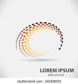 Abstract Halftone Logo Design Element. Vector illustration.