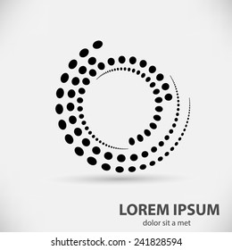 Abstract Halftone Logo Design Element. Vector illustration.