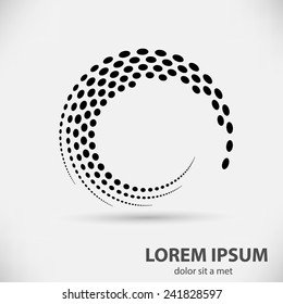 Abstract Halftone Logo Design Element. Vector illustration.