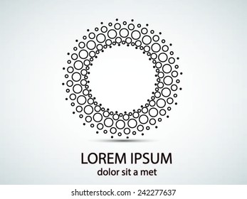 Abstract Halftone Logo Design Element. Vector illustration.