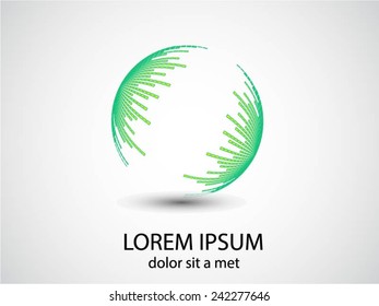 Abstract Halftone Logo Design Element. Vector illustration.