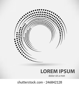 Abstract Halftone Logo Design Element. Vector illustration.