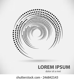 Abstract Halftone Logo Design Element. Vector illustration.