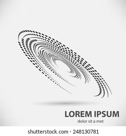 Abstract Halftone Logo Design Element. Vector illustration.