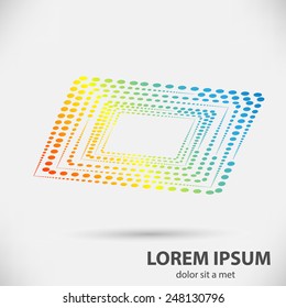 Abstract Halftone Logo Design Element. Vector illustration.