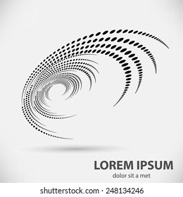 Abstract Halftone Logo Design Element. Vector illustration.