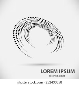 Abstract Halftone Logo Design Element. Vector illustration.