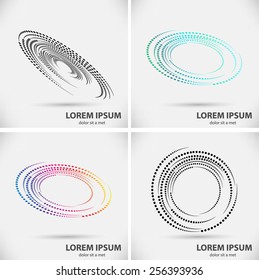 Abstract Halftone Logo Design Element. Vector illustration.