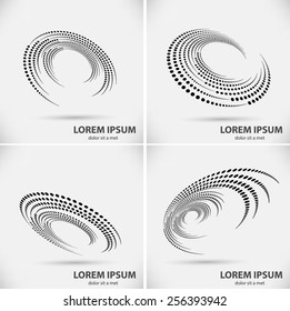 Abstract Halftone Logo Design Element. Vector illustration.