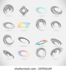 Abstract Halftone Logo Design Element. Vector illustration.