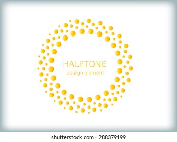 Abstract Halftone Logo Design Element, vector illustration