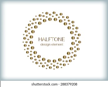Abstract Halftone Logo Design Element, vector illustration