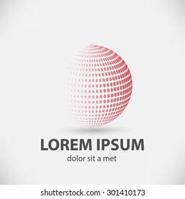 Abstract Halftone Logo Design Element. Vector illustration.